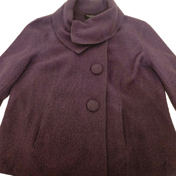 Vintage Sandro Wool Dark Grey Swing Jacket XL - Picture 5 of 16